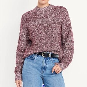 Old Navy burgundy/white sweater 2x NWT